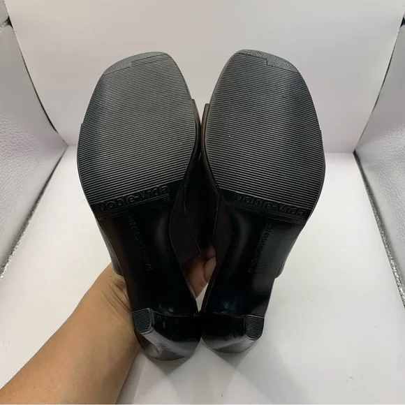 Diane Von Furstenberg heels flip flop open toe Women's Brown 9M Made in Italy - Picture 8 of 8